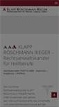 Mobile Screenshot of klapp-roeschmann.de